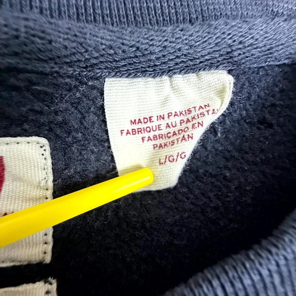 Levi's Sweatshirt Mens Large Black Blue Green Colorblock Cotton Relaxed Fit